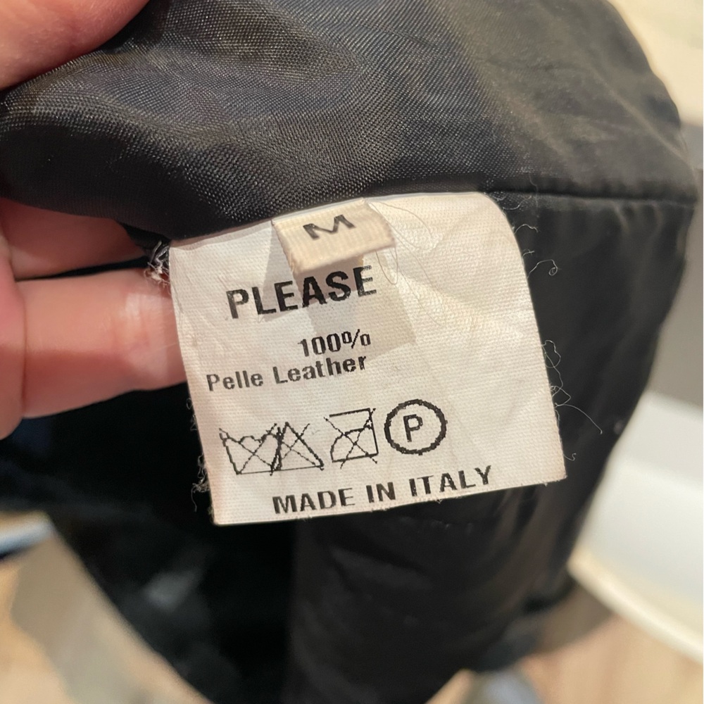 Cropped Leather Jacket - image 1